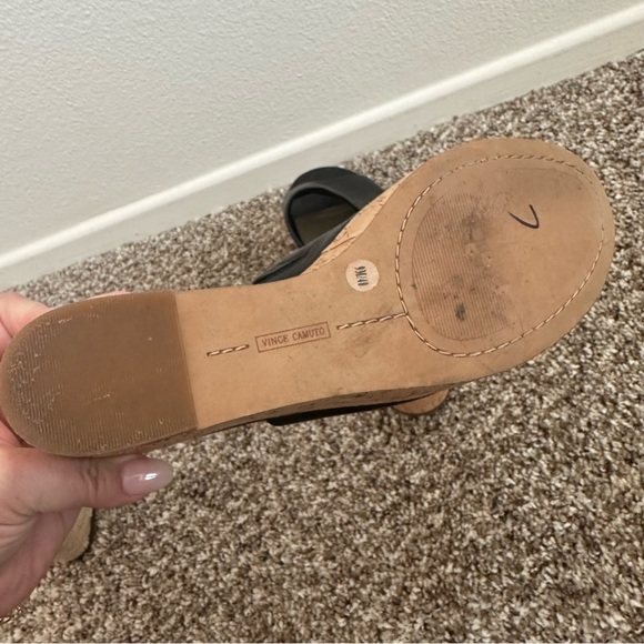 Vince Camuto Leather Wedge Sandals - Picture 6 of 6